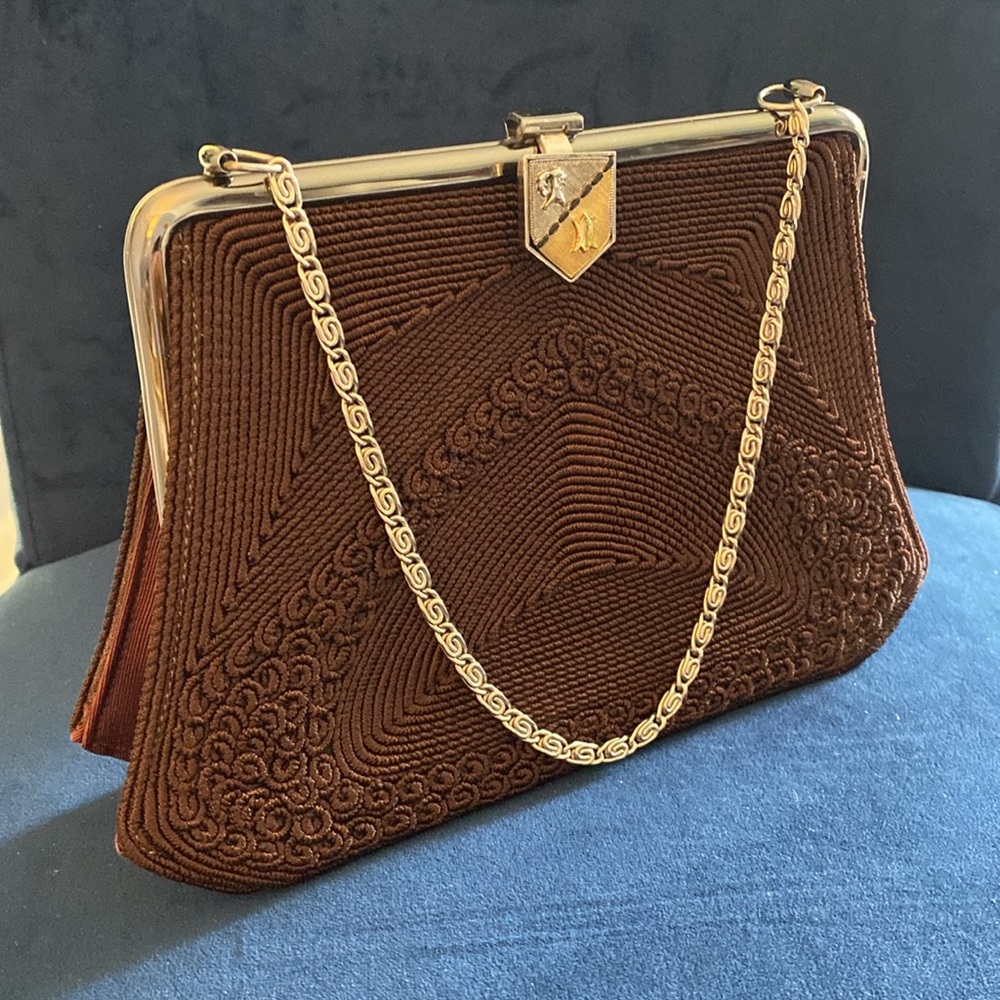 Vintage Corde Purse with Gold and Silver Accents